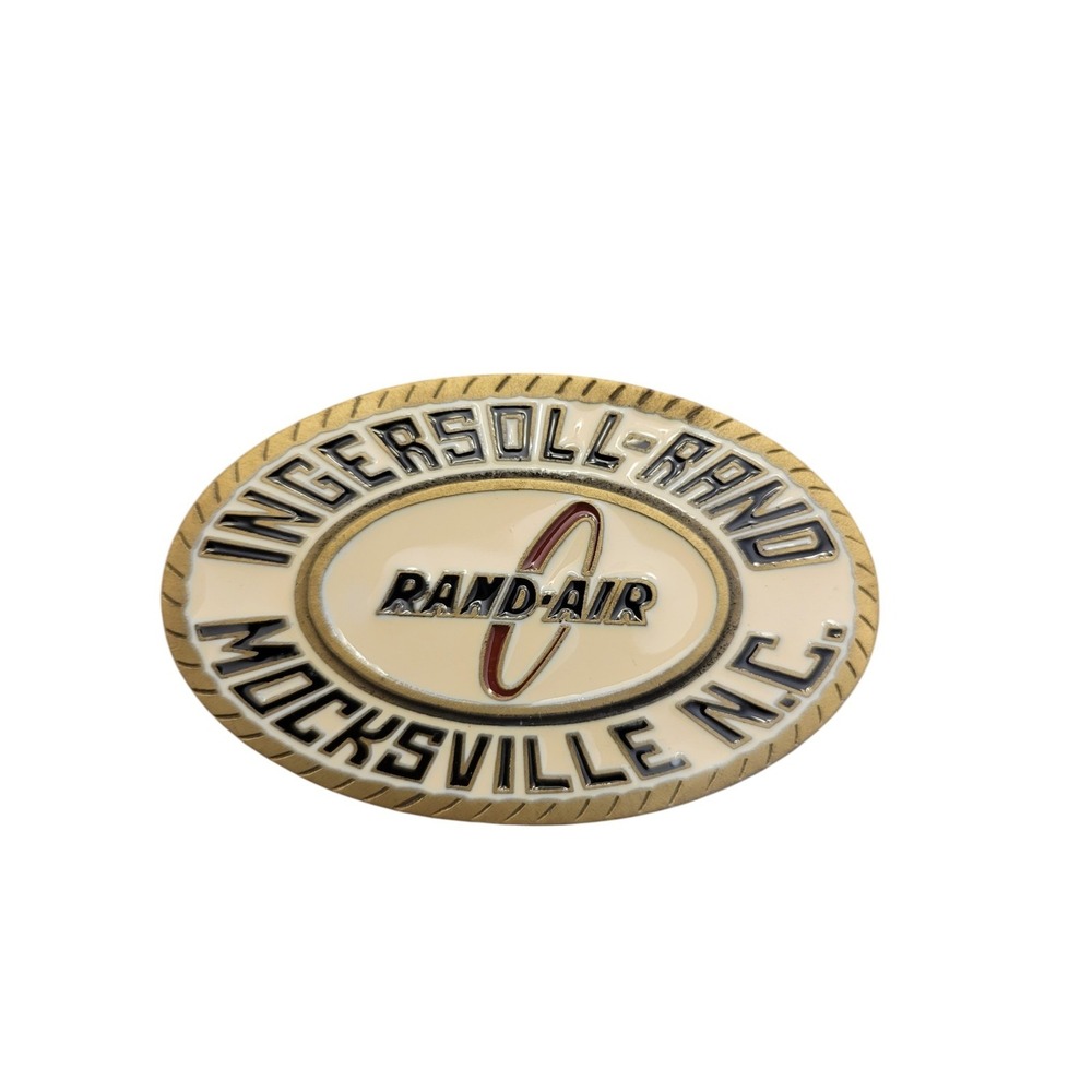 Vintage Ingersoll-Rand Rand-Air Mocksville NC Belt Buckle Made in USA
